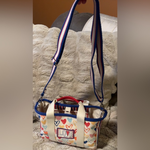 NEW | Brighton | Women’s ‘Love ‘ Multicolor Heart Tote Handbag - Picture 9 of 13